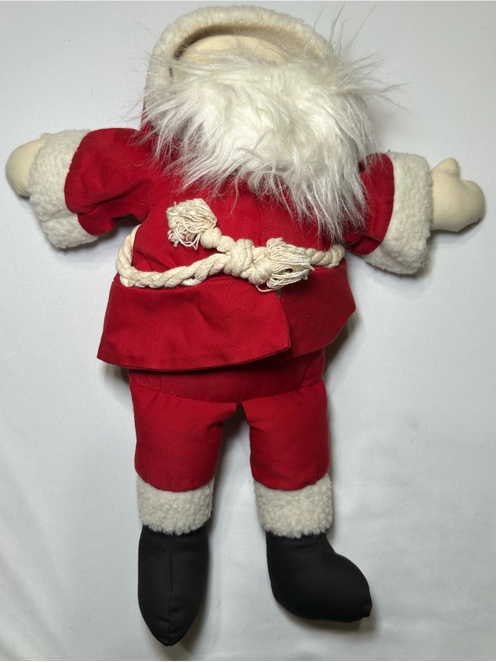 Plush Santa Holiday Figure in Red with White Trim